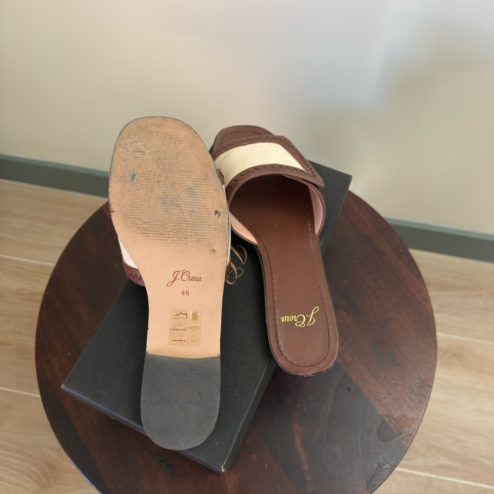 J.Crew Leather and Canvas Slide Sandals - Picture 4 of 6